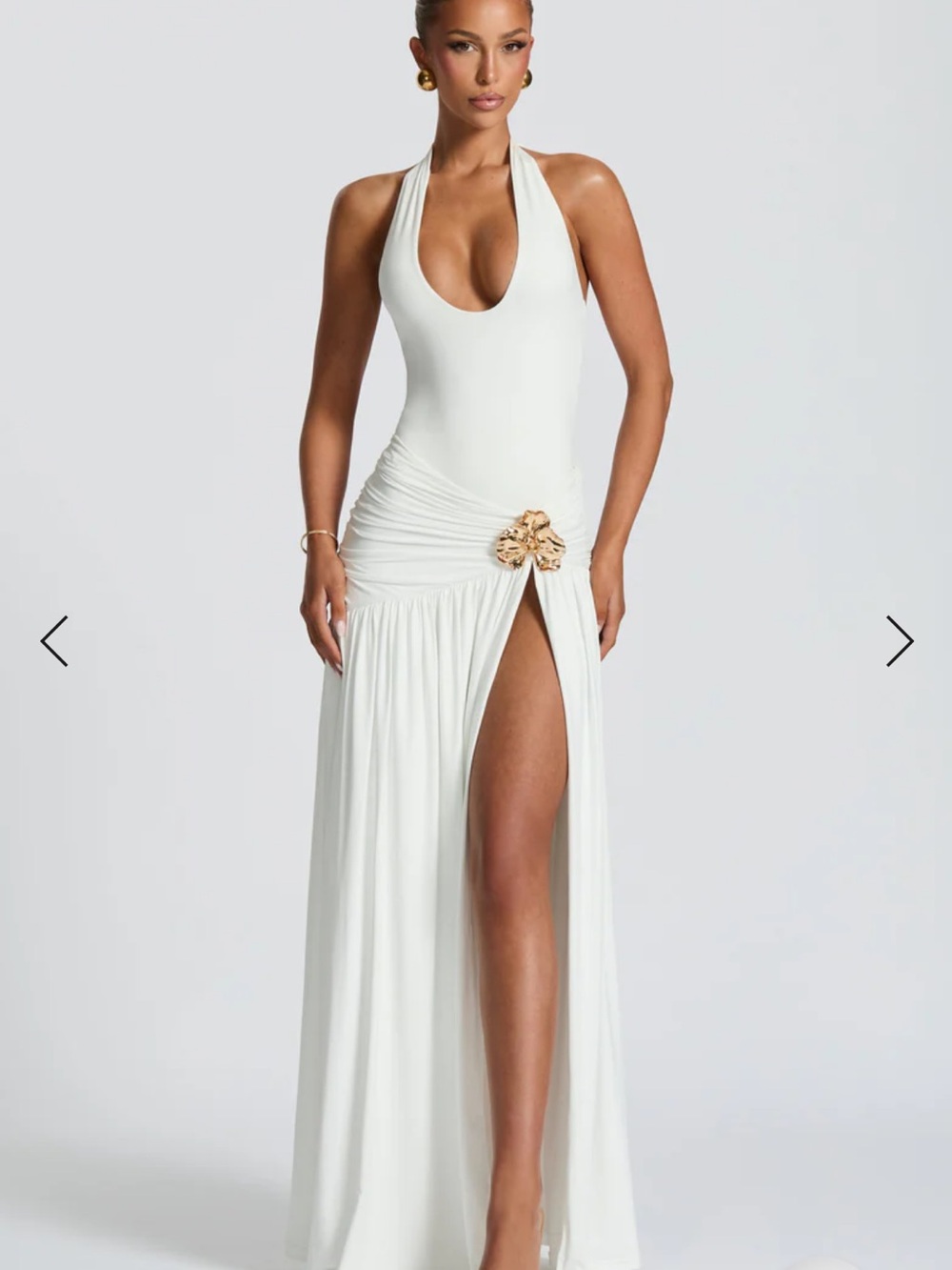 NWT White Halter Neck Bodysuit and Maxi Skirt